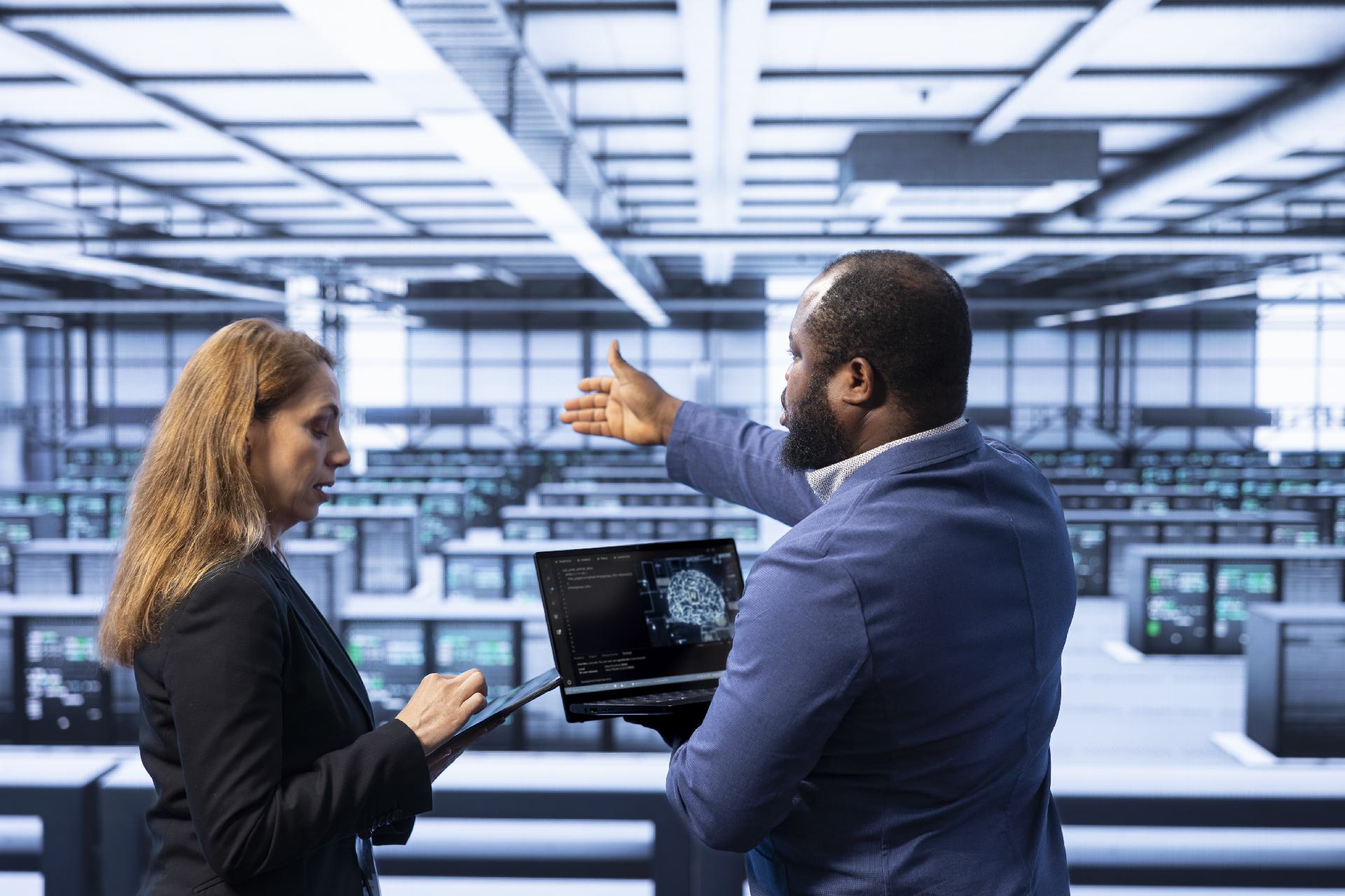 An engineering team reviewing a small, version-controlled AI feature build before it ships to production