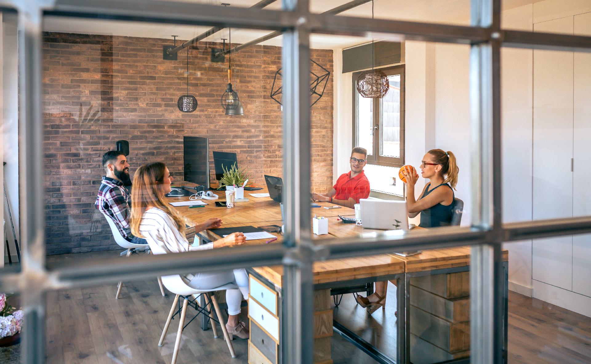 A mapped business process workflow being redesigned before automation is added