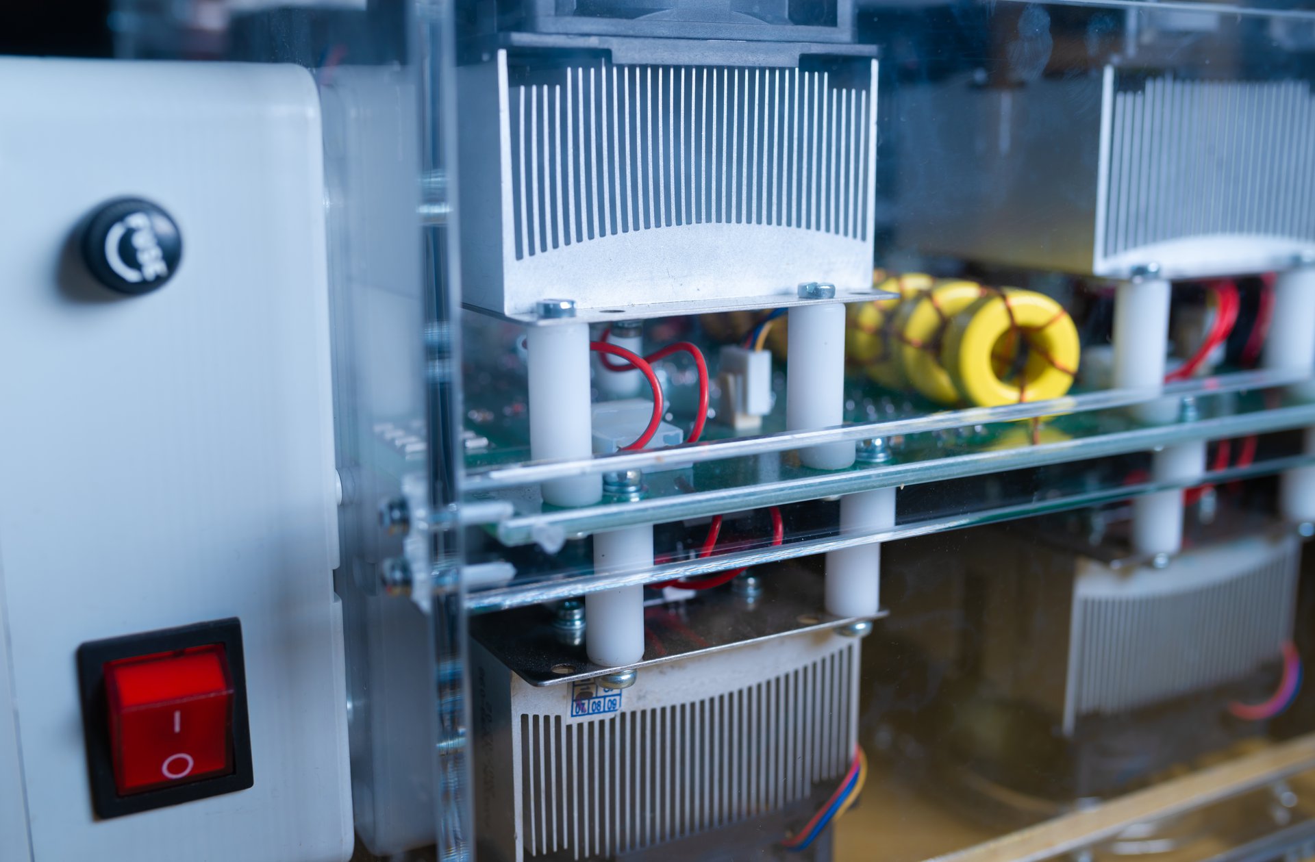 A complex system of equipment and microcircuits, representing the containerised infrastructure that runs a SaaS product at scale